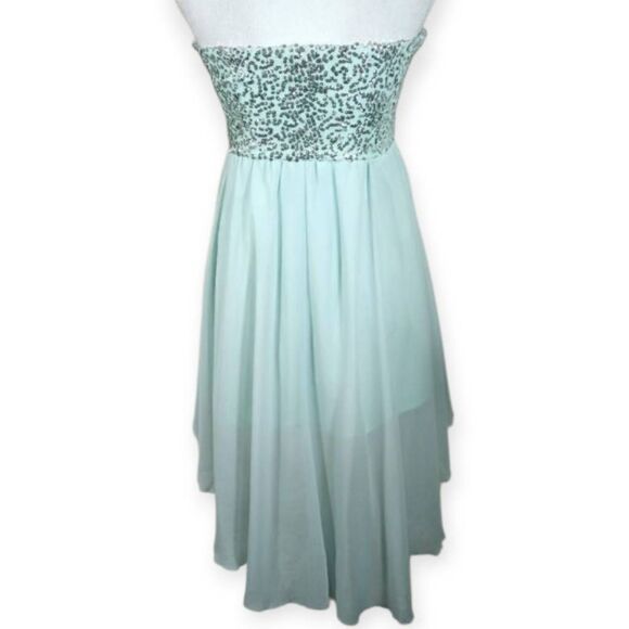 MINT SEQUIN BODICE STRAPLESS DRESS SZ.7 EUC. - Picture 4 of 5